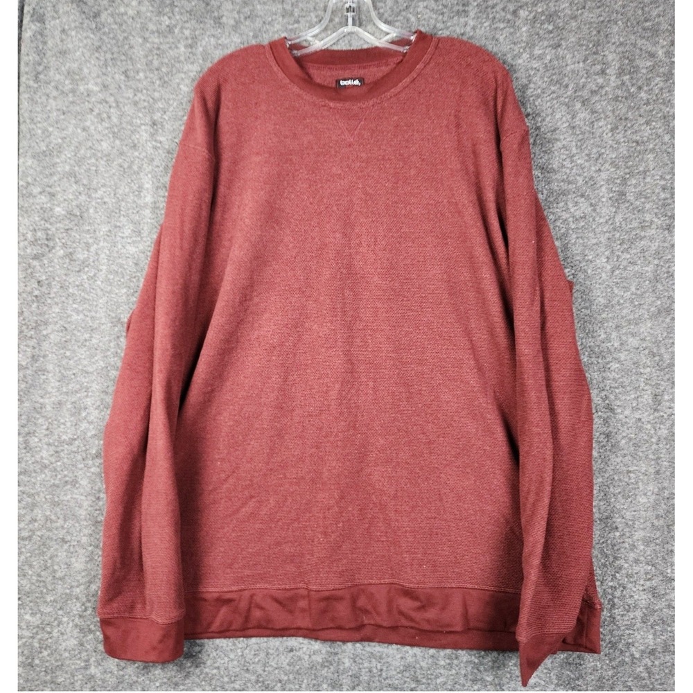 Bolle Golf‎ Sweatshirt Mens XXL Burgundy Textured Waffle Knit Crewneck Pullover